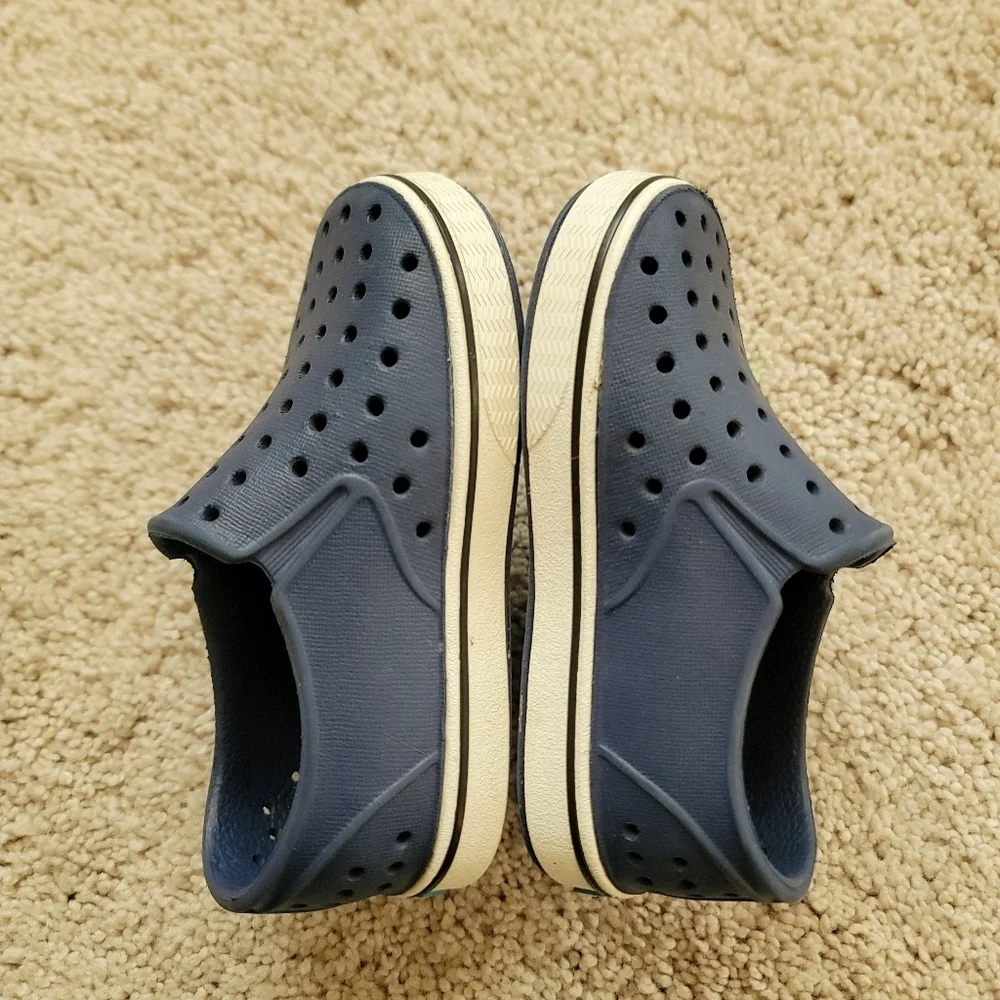 Native Jefferson Kids Navy Blue Slip-On Shoes 6